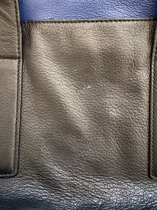 Michael Kors Tippi Large Leather Satchel in Black and Sapphire Zip Tote Bag - Picture 7 of 10